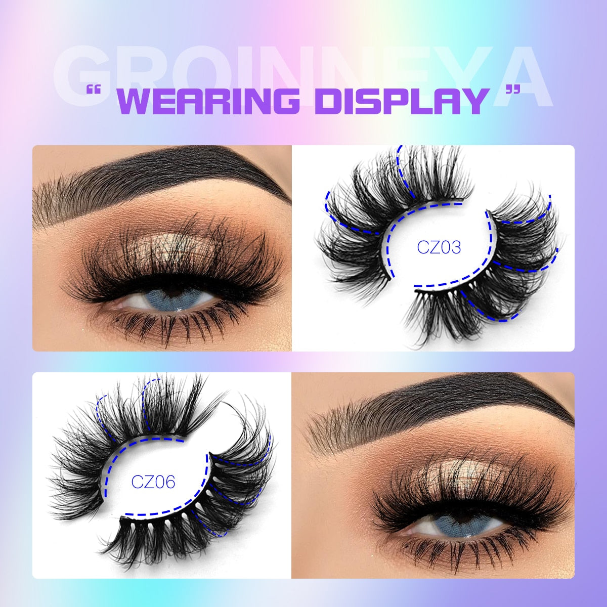 5/7 Eyelashes 3D Mink Lashes Long Lashes Natural Volume False Eyelash
