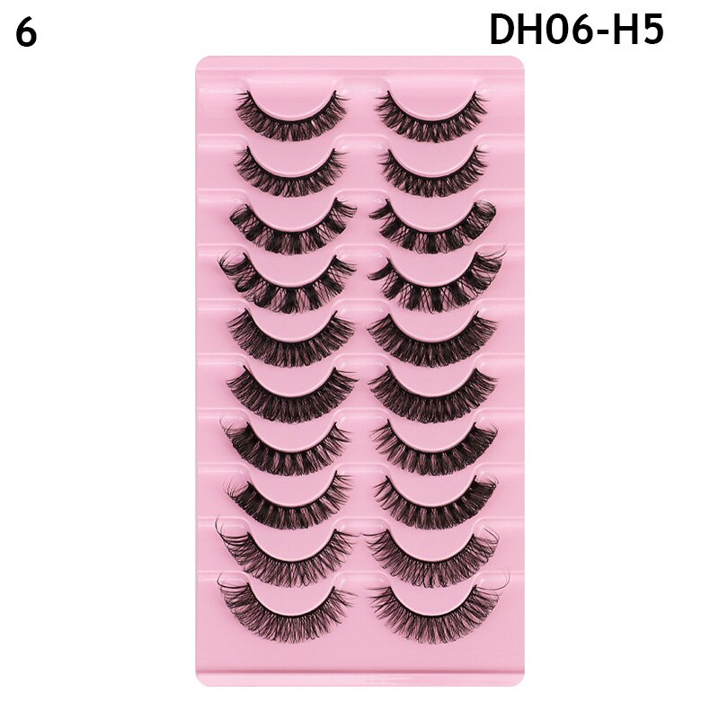 10 Pairs Faux Mink Lashes Natural False Eyelashes Fluffy Soft Wispy Dramatic Volume Lash Extension Wispy Long 3D