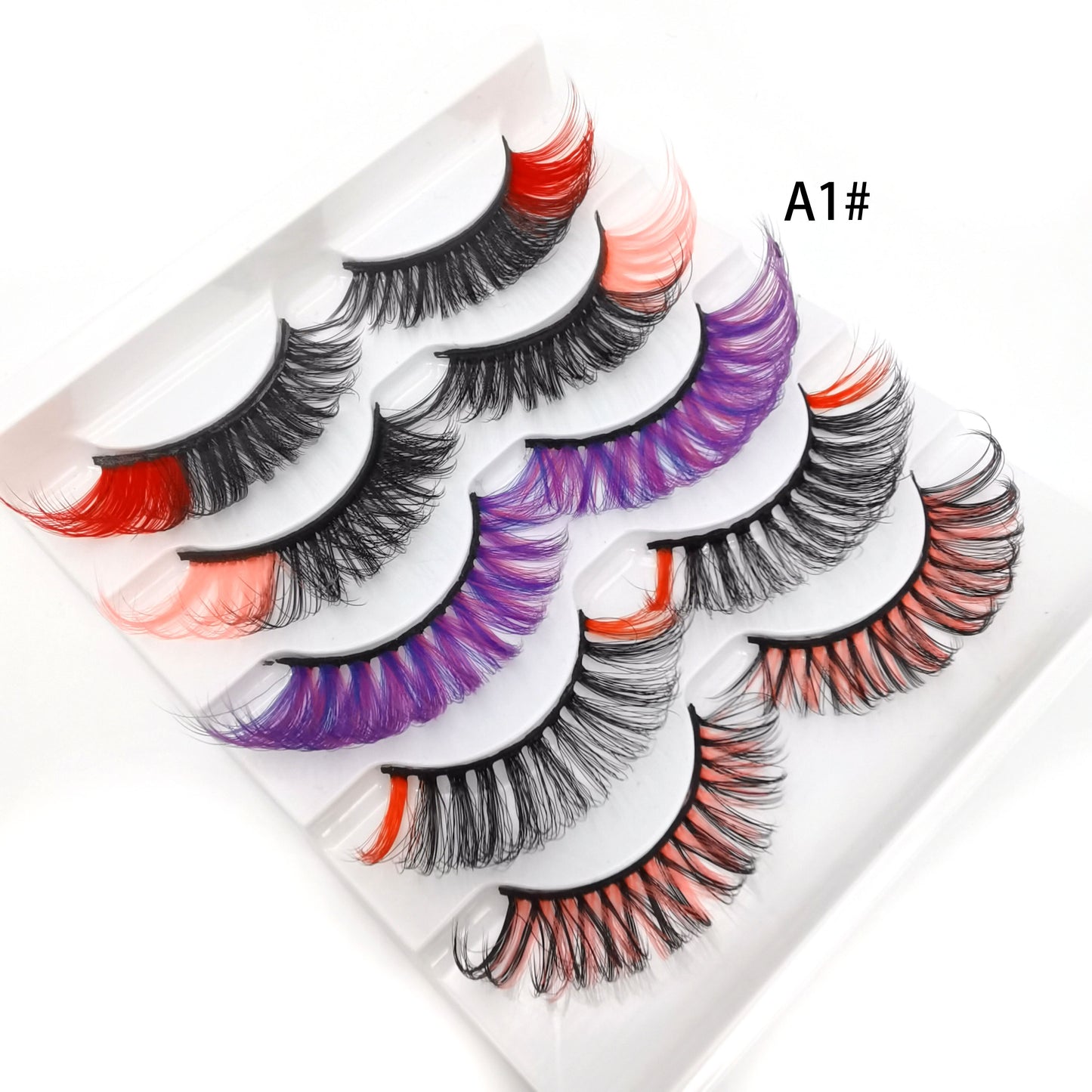 Mix Color Eyelashes Maquiage Soft Natural 3D Mink Rainbow Eyelash Cilios Natural Dramatic Fluffy Colourful