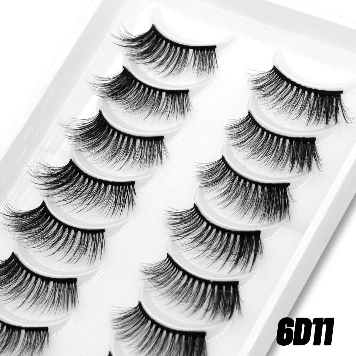 10pairs Clear Band Eye Lashes Mink Eyelashes Crisscross Transparent Band False Eyelashes Natural False Lashes