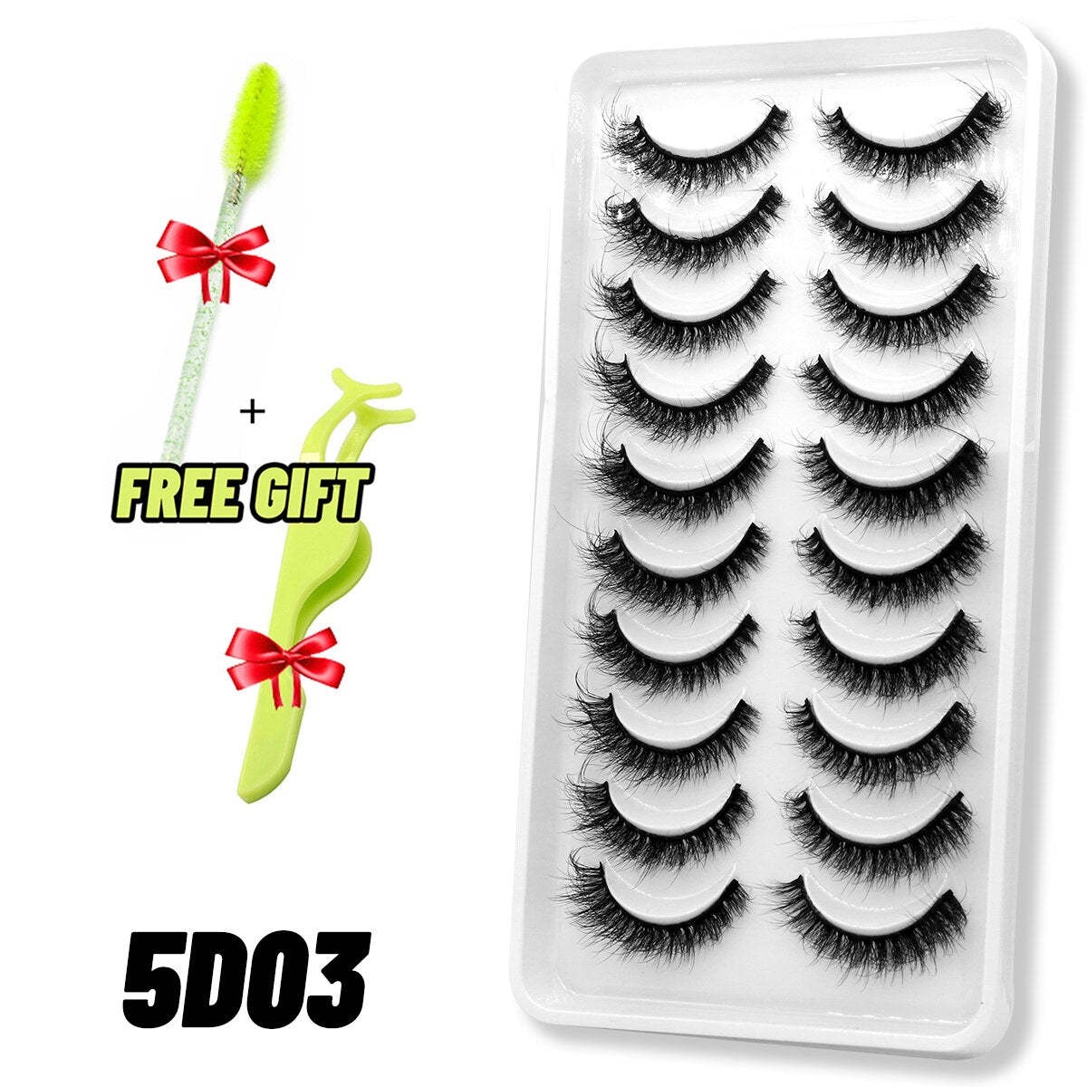 Eyelashes 5/7/10 pairs False Eyelashes Mink Lashes Faux Mink Fluffy Lash Soft Full Thick Wispy Eye Mink Lashes