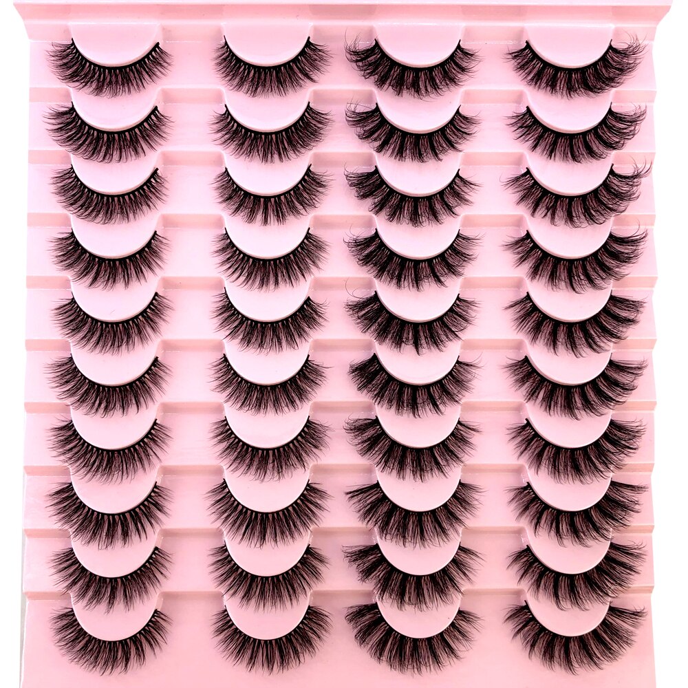 20 pairs natural Thick false eyelashes long 6d mink eyelashes eyelash extension