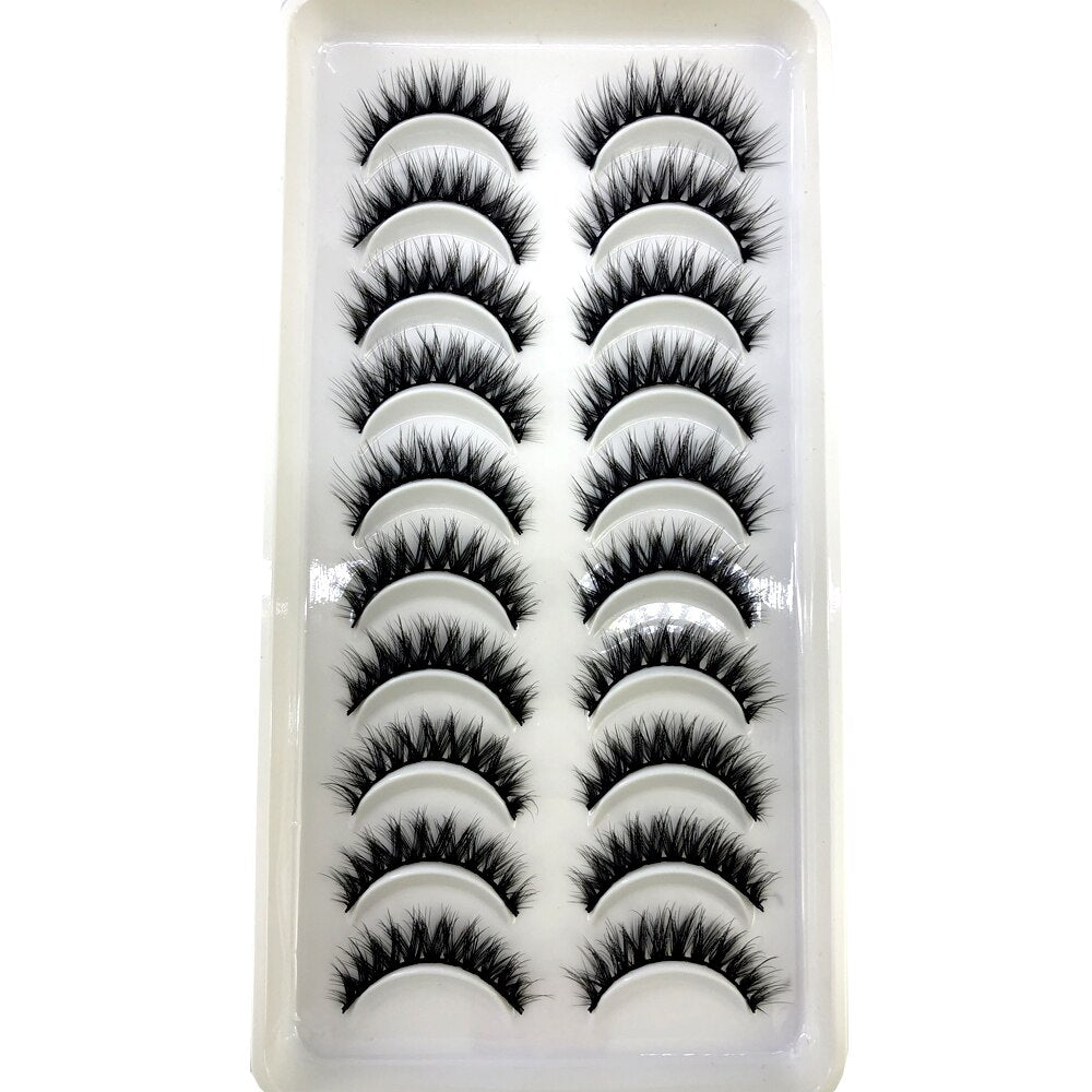 10 Pairs Natural False Eyelashes Fake Lashes Long 3d Mink Lashes Extension Eyelash Mink Eyelashes