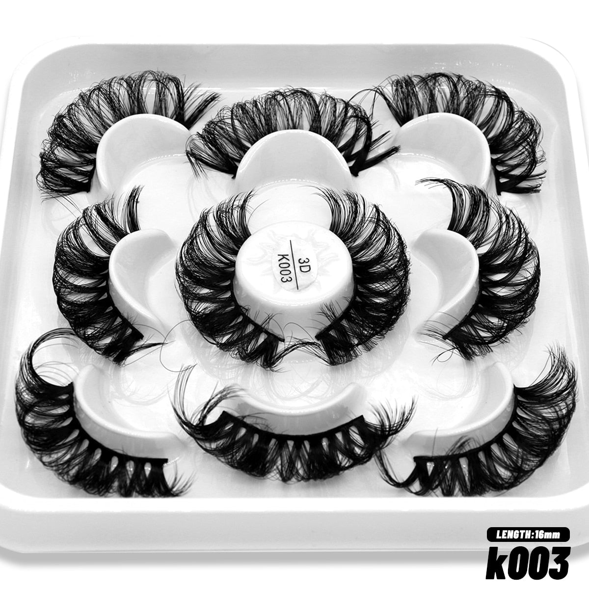 DD Curl Lashes 10 pairs Russian Strip Lashes 3D Mink Eyelashes Natural Long Reusable Fluffy eyelashes