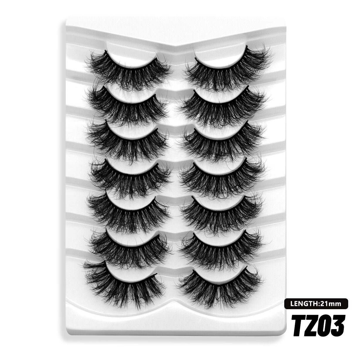 5/7 Pairs Eyelashes Long Lasting Fluffy Wispy Natural Mink Lashes Dramatic Volume lashes Extension Thick Long