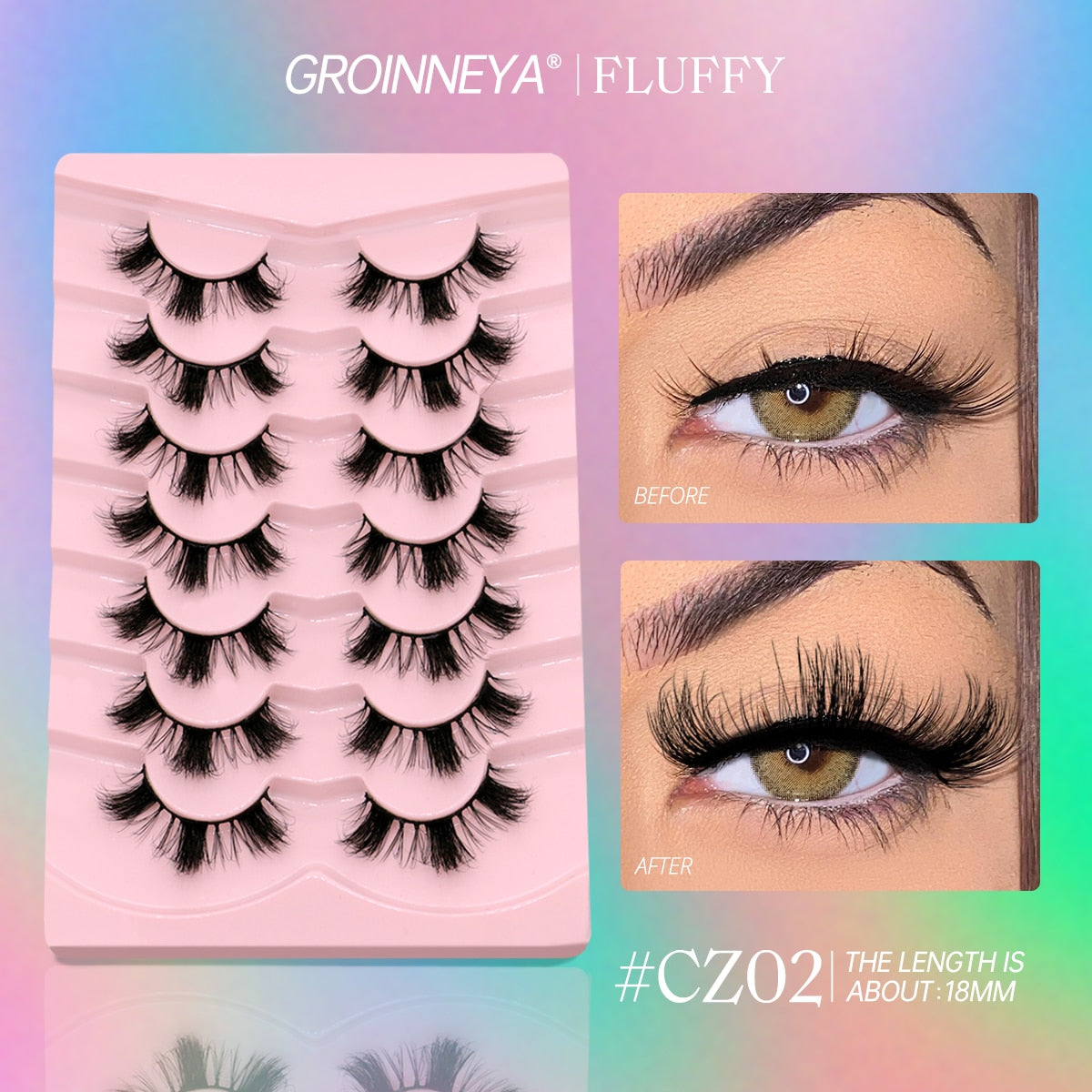 5/7 Pairs Fluffy Mink Lashes Faux Mink Eyelashes Long Lasting EyelashesDramatic Volume lashes Extension Thick Long