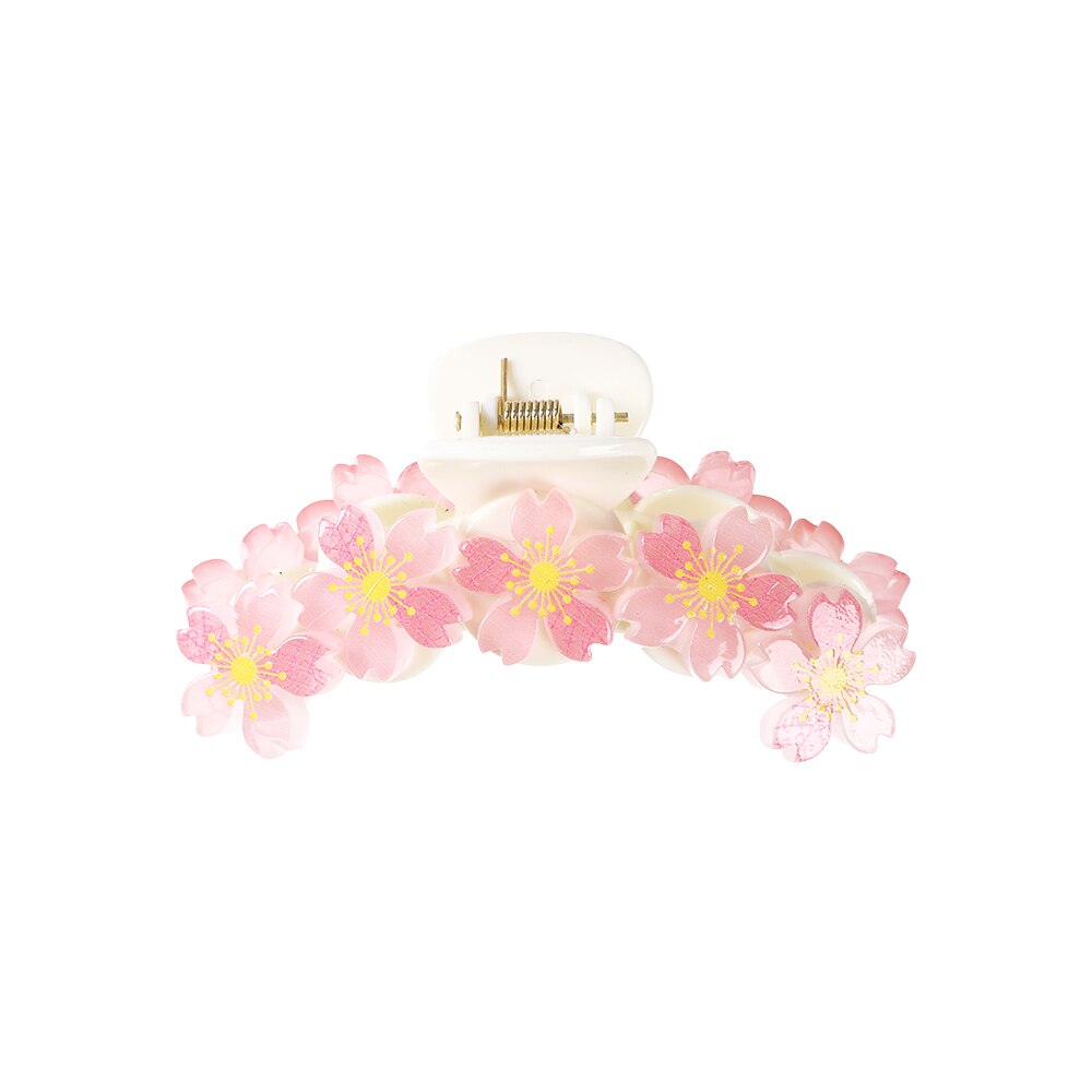 Korean Flowers Big Hair Claws Elegant Resin Acrylic Hair Clips Hairpins Barrette Headwear Hair Accessories