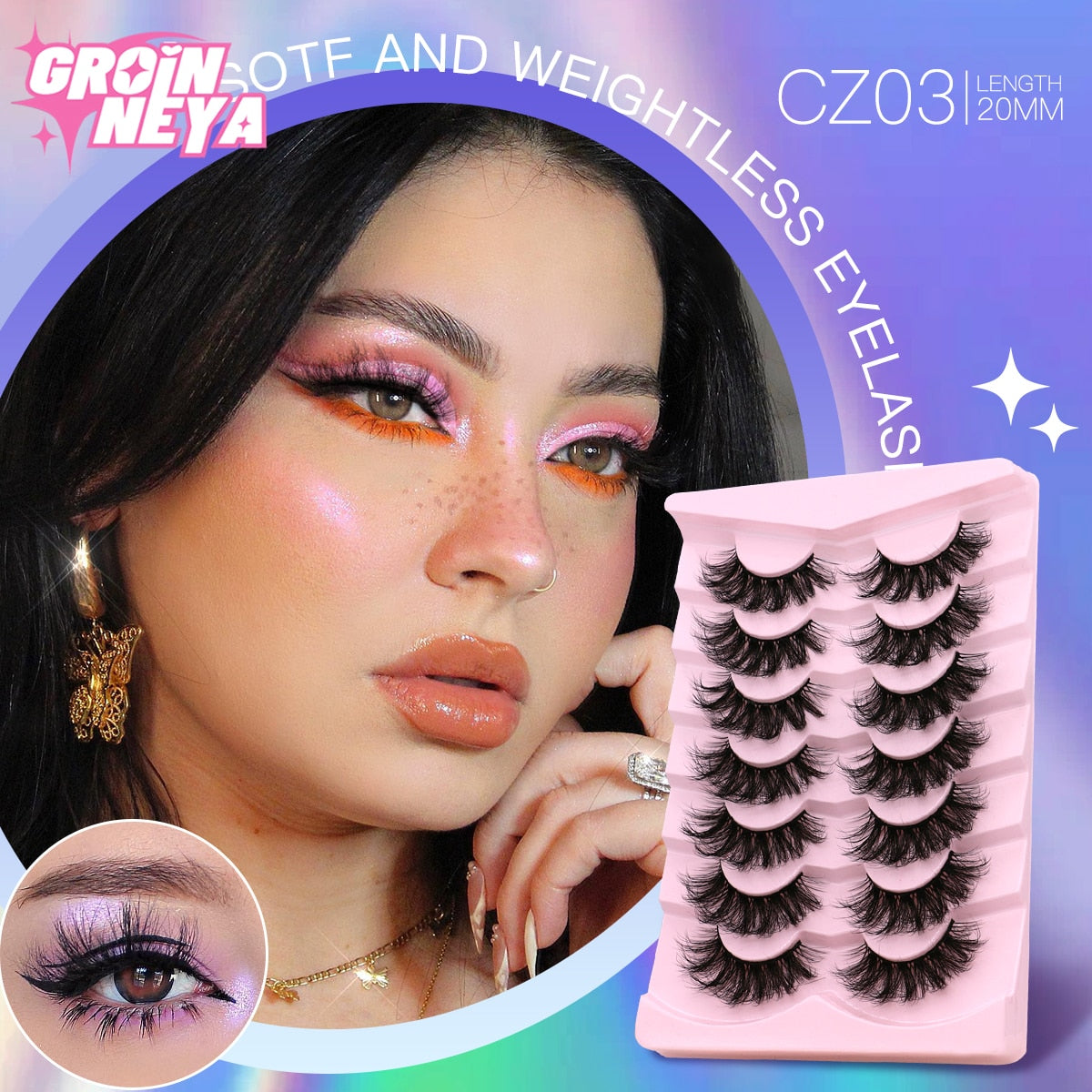 5/7 Eyelashes 3D Mink Lashes Long Lashes Natural Volume False Eyelash