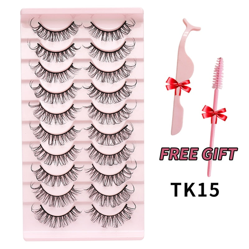 Russian Strip Lashes 25mm 3D Mink Volume Fluffy Natural False Eyelashes Thick Dramatic Mink Eyelashes