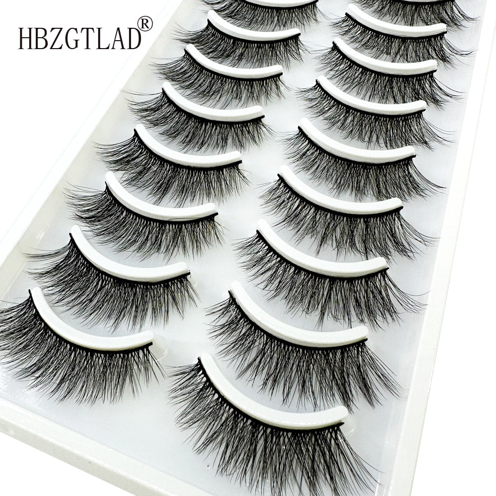 10 Pairs Natural False Eyelashes Fake Lashes Long Makeup 3d Mink Lashes Extension Eyelash Mink Eyelashes