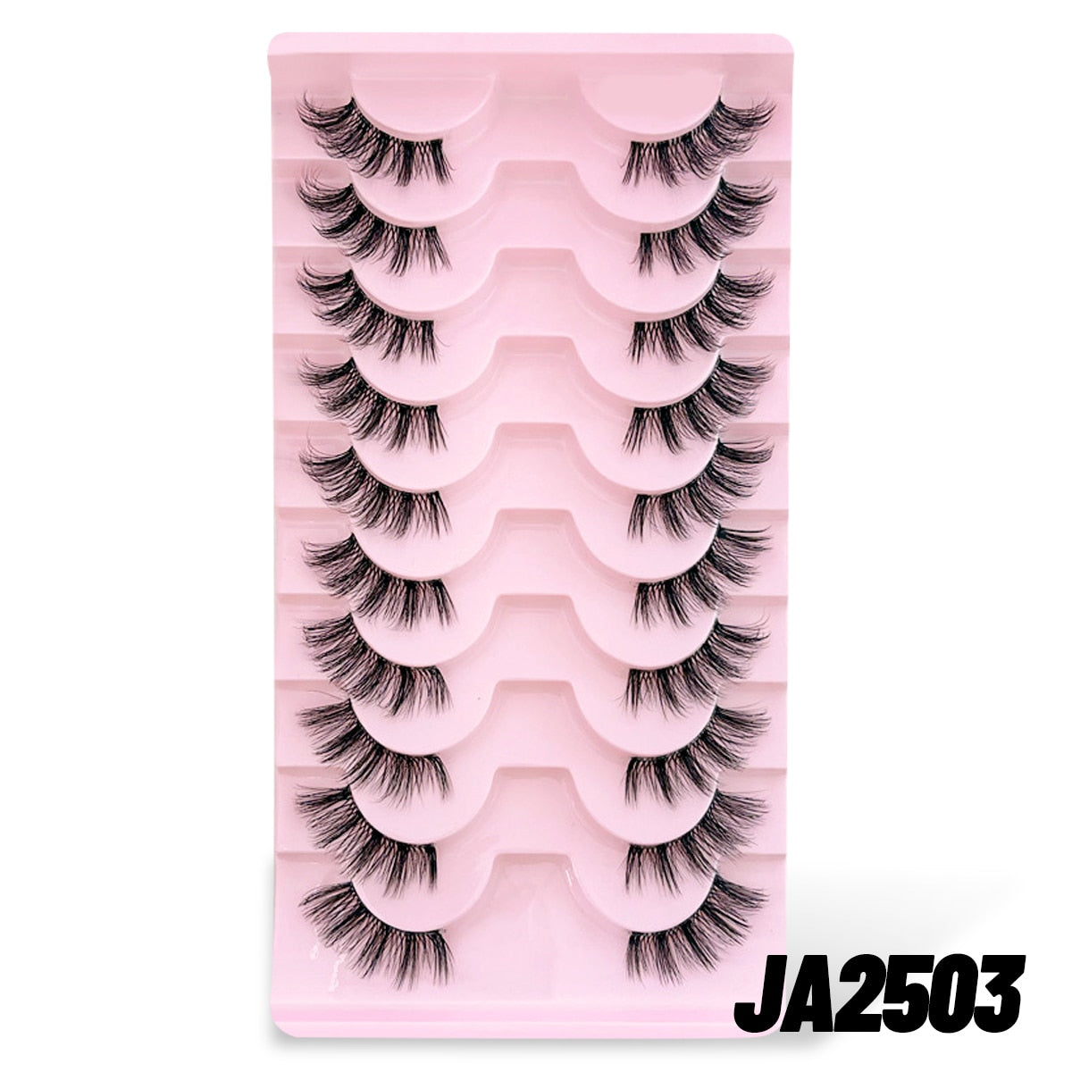 10pairs Clear Band Eye Lashes Mink Eyelashes Crisscross Transparent Band False Eyelashes Natural False Lashes