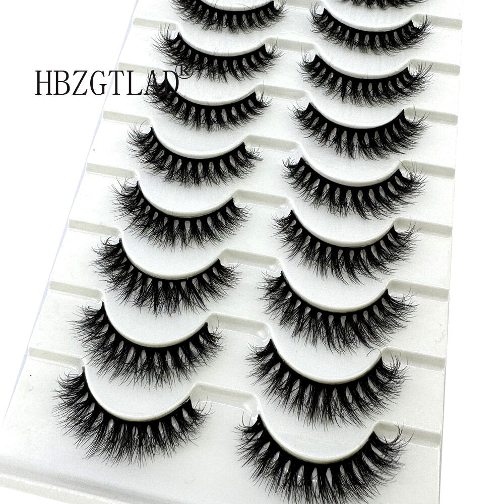 700Pairs Faux Mink Eyelashes 8-25mm Lashes Fluffy Messy 3D Mink Lashes Wholesale 700Pairs Natural False Eyelashes Extension