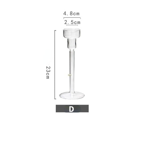 Vintage Glass French Style Crystal Glass Candle Holders Simple Wedding Romantic Candlelight Dinner Home Decoration