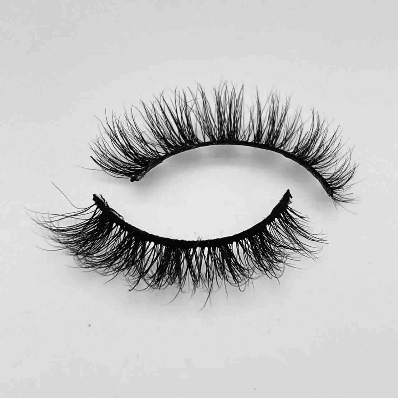 Soft Mink Eyelashes 3D Curl Winged End Eye Elongated Fake Lashes Thick Handmade Natural False Eyelash Messy Cross Lash
