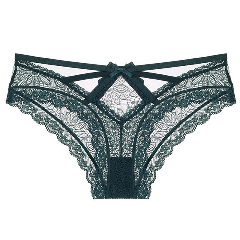 Sexy Transparent Panties Women Lace Low-waist Thong Hollow Out Underwear Female Seamless Intimates G-string Lingerie