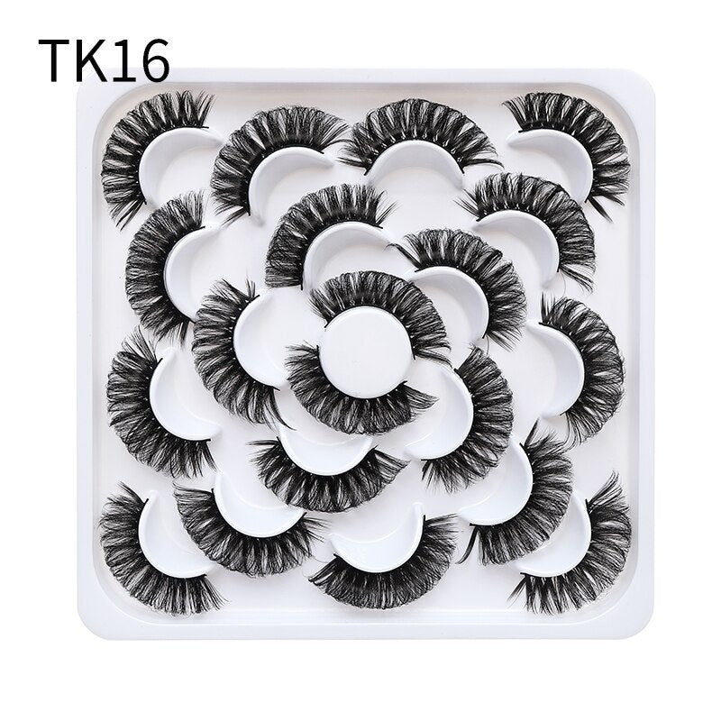 Russian Strip Lashes 25mm 3D Mink Volume Fluffy Natural False Eyelashes Thick Dramatic Mink Eyelashes