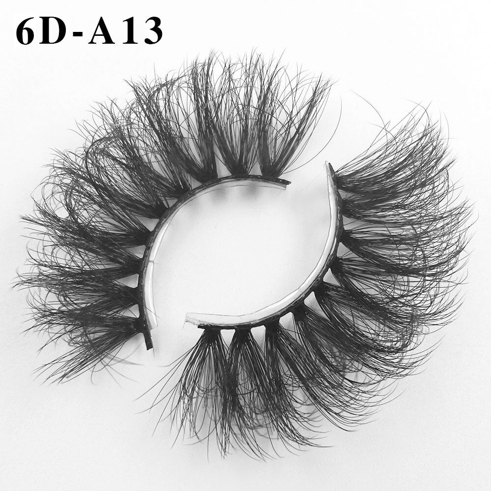 6D Mink Lashes 1/8 Pairs 25 MM Faux Mink Eyelashes Messy Series More Fluffy Dramatic Long False Eyelashes