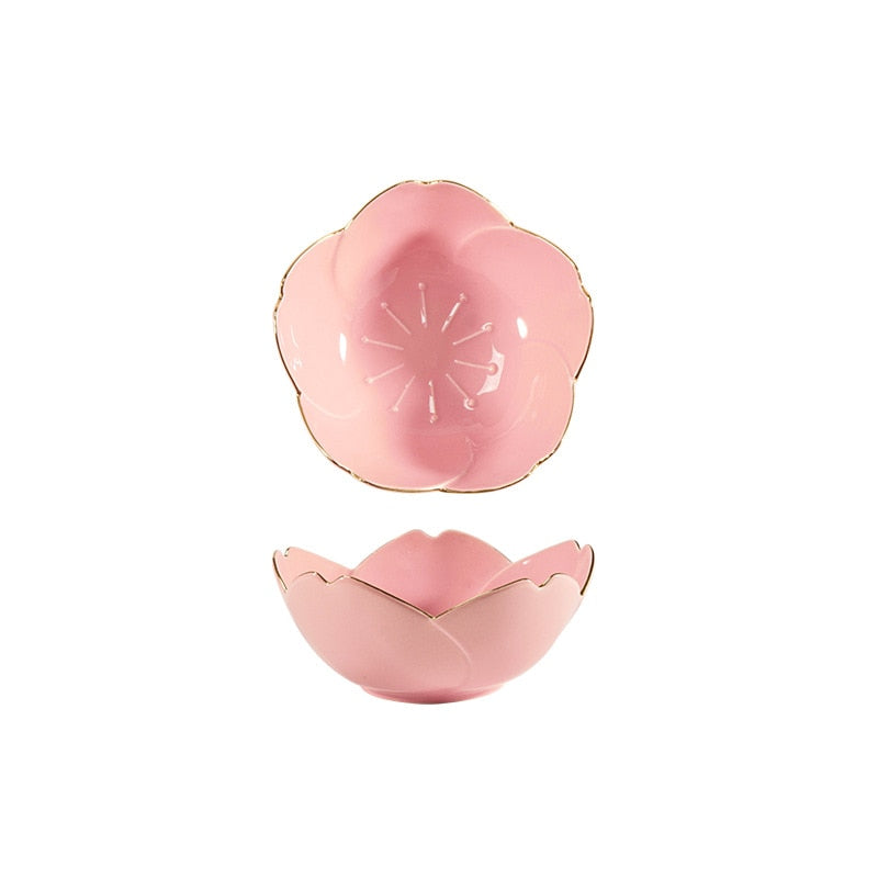 Japanese Sakura Ceramic Dish Cherry Blossom Kawaii Plate Sauce Dish Flower Bowl Sauce Vinegar Dishes