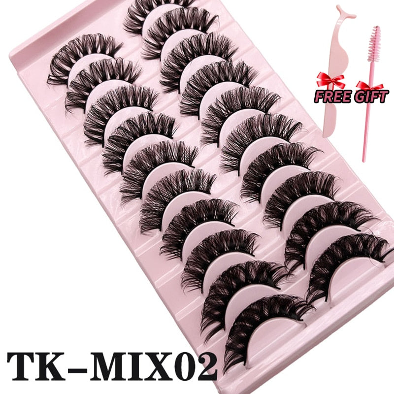 Russian Strip Lashes 25mm 3D Mink Volume Fluffy Natural False Eyelashes Thick Dramatic Mink Eyelashes