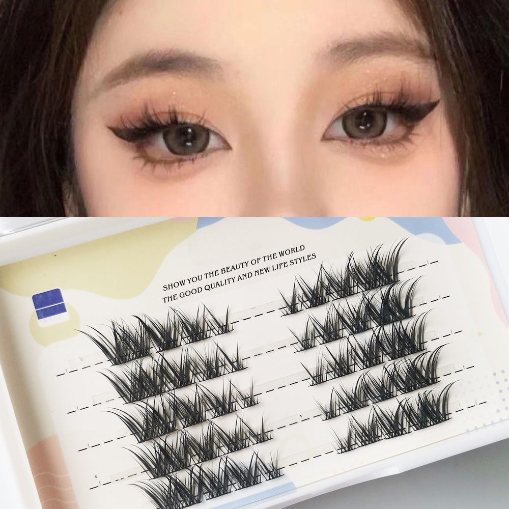 5 Row Manga Lashes False Eyelashes Bundle Eyelashes Clusters Fox Eye Natural