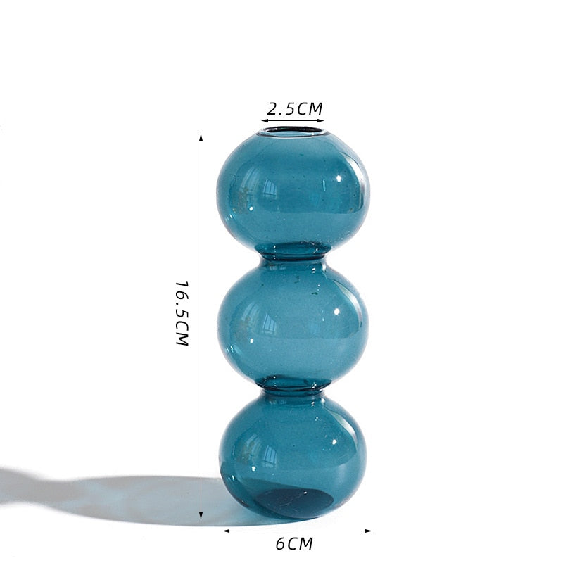 Nordic Creative Glass Bubble Vase Flower Arrangement Spherical Art Flower Ornaments Vases Decoration Home Gift