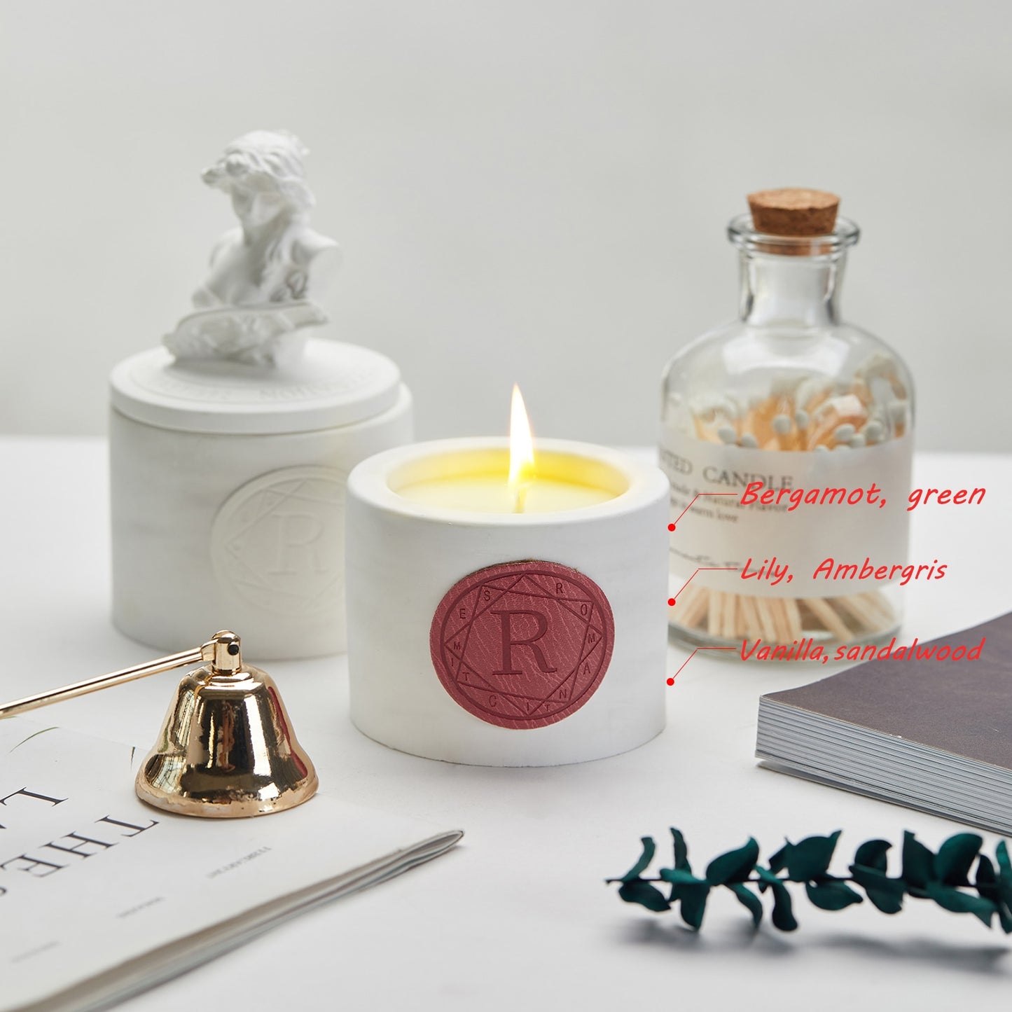 Scented Candle Household Decorative Unique Statue Scented Jar Candle Gift, 12.5 oz