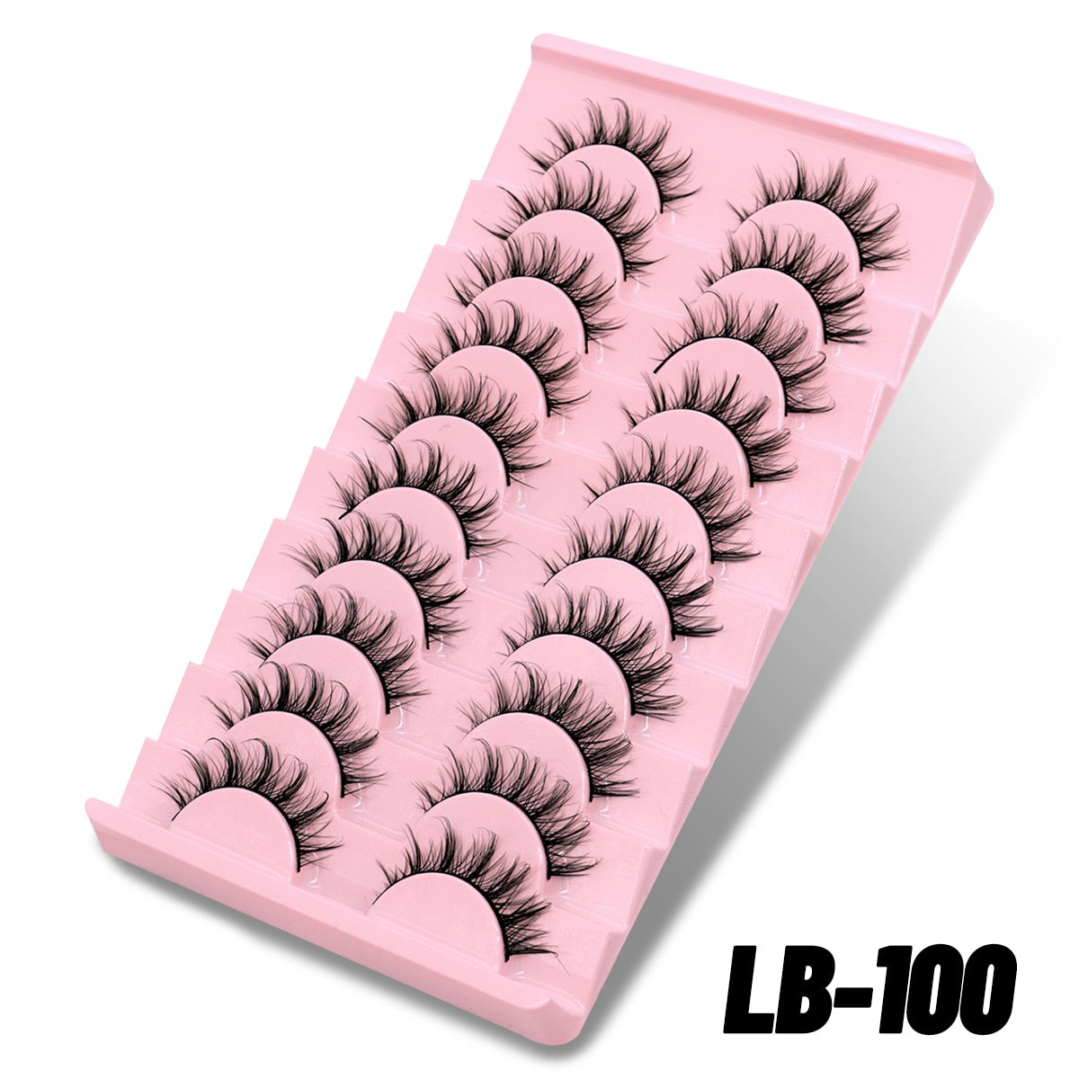 DD Curl Lashes 10 pairs Russian Strip Lashes 3D Mink Eyelashes Natural Long Reusable Fluffy eyelashes