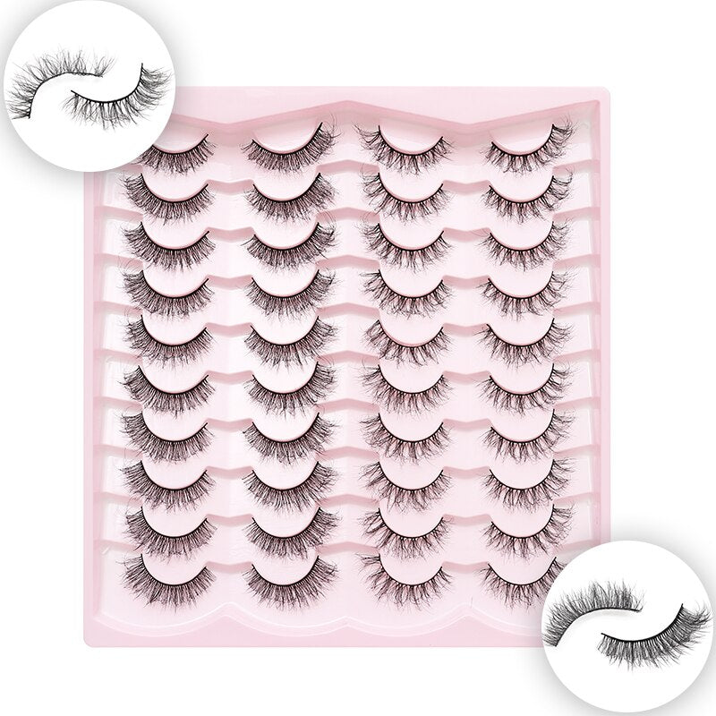 Russian Lash Strip Wispy Mink Lash Individual Eyelash Natural Eyelashes Fluffy Nagaraku False Eyelashes