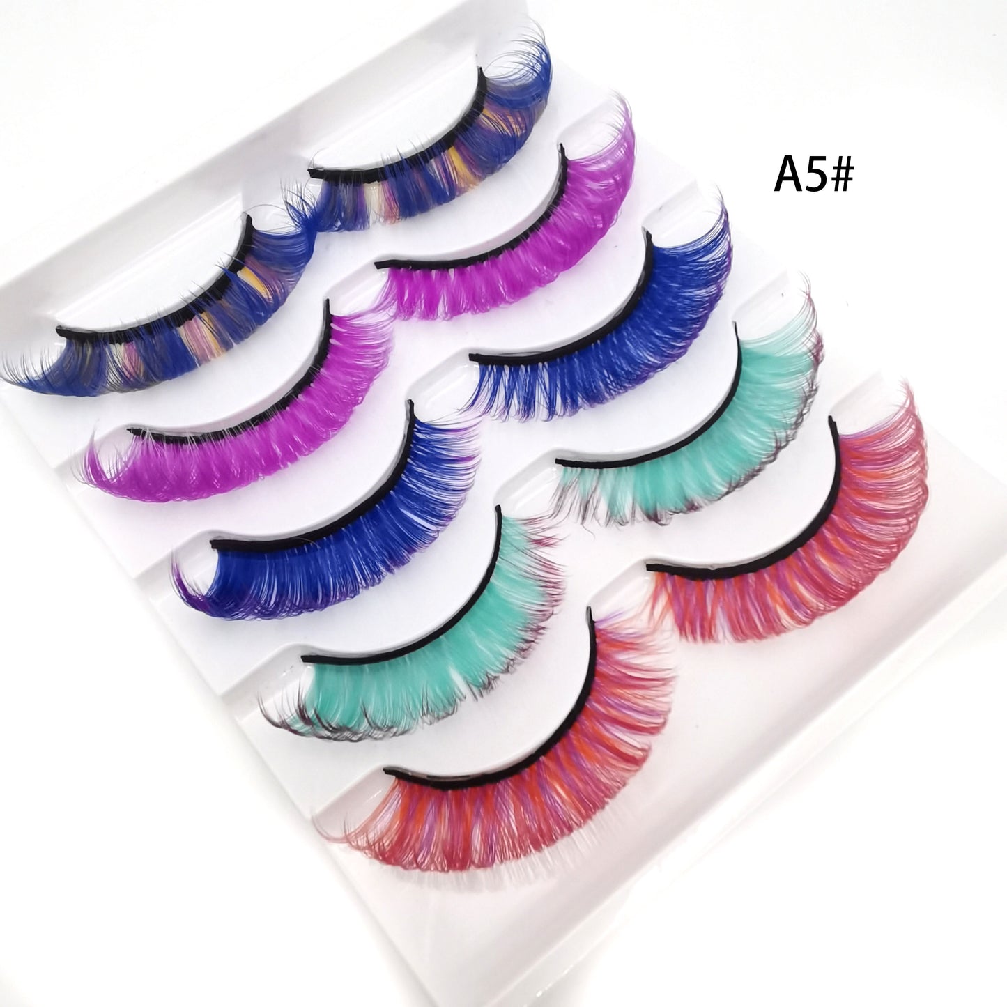 Mix Color Eyelashes Maquiage Soft Natural 3D Mink Rainbow Eyelash Cilios Natural Dramatic Fluffy Colourful