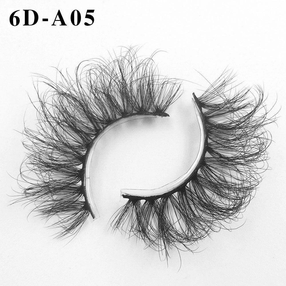 6D Mink Lashes 1/8 Pairs 25 MM Faux Mink Eyelashes Messy Series More Fluffy Dramatic Long False Eyelashes