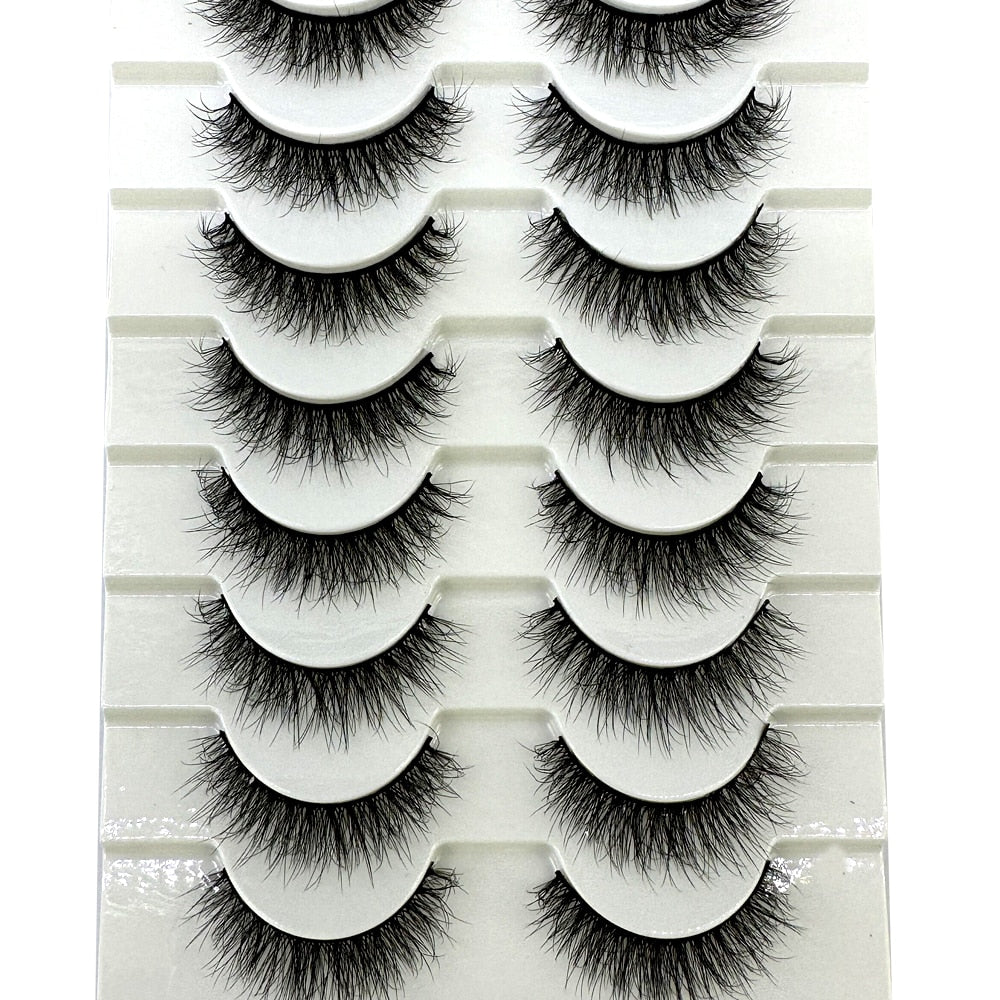 700Pairs Faux Mink Eyelashes 8-25mm Lashes Fluffy Messy 3D Mink Lashes Wholesale 700Pairs Natural False Eyelashes Extension