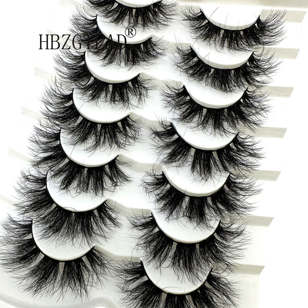 7Pairs False Eyelashes 6D Super Fluffy Wispy Faux Mink Eyelashes Cat/Fox Eye Effect Dramatic Lashes Eyelash Extension