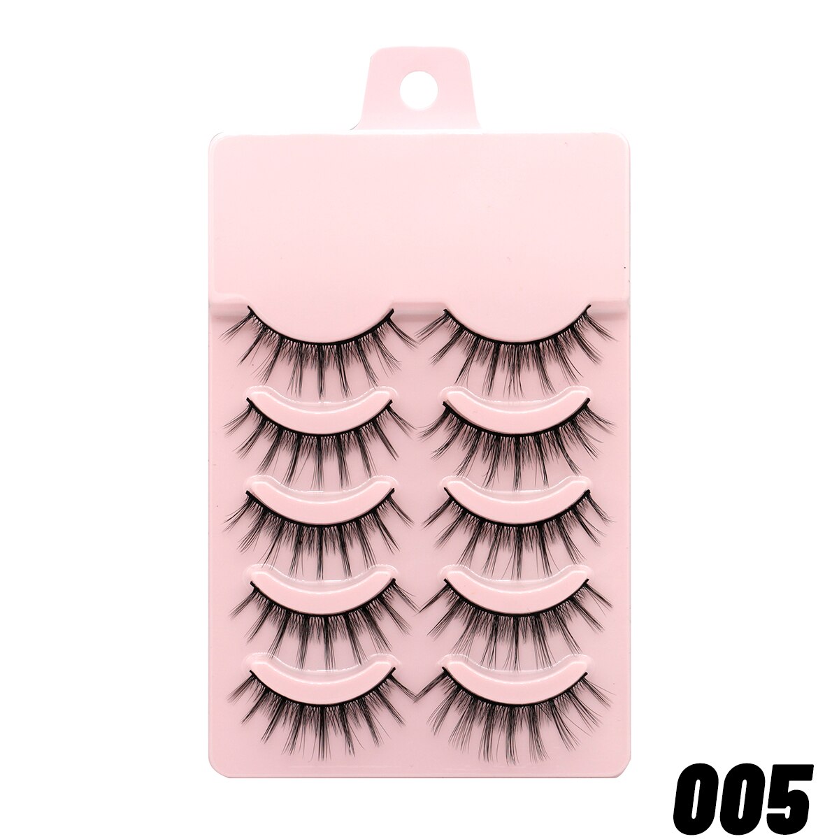Natural Lashes 5pairs Eyelashes Cosplay 3D Faux Mink Eyelash Wispy Fluffy Soft Extension Hand Made Fake Lash