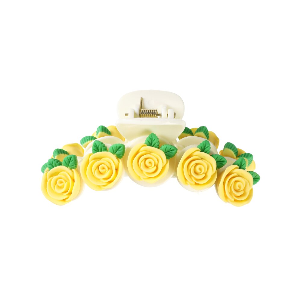 Korean Flowers Big Hair Claws Elegant Resin Acrylic Hair Clips Hairpins Barrette Headwear Hair Accessories