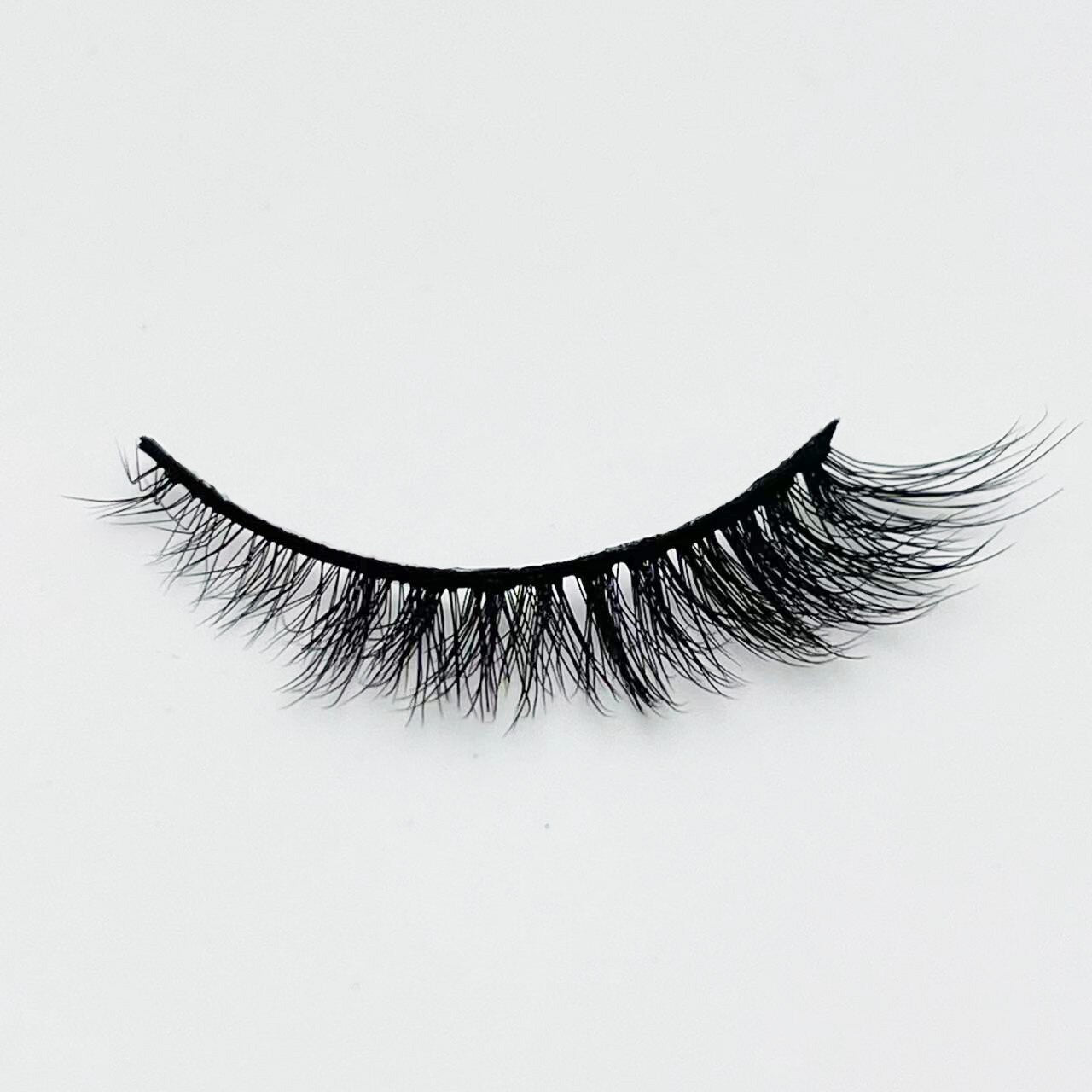 Cat-Eye 3D Mink Eyelashes Curled Winged Natural Realistic Messy End Eye Elongated Thick False Eyelashes Soft