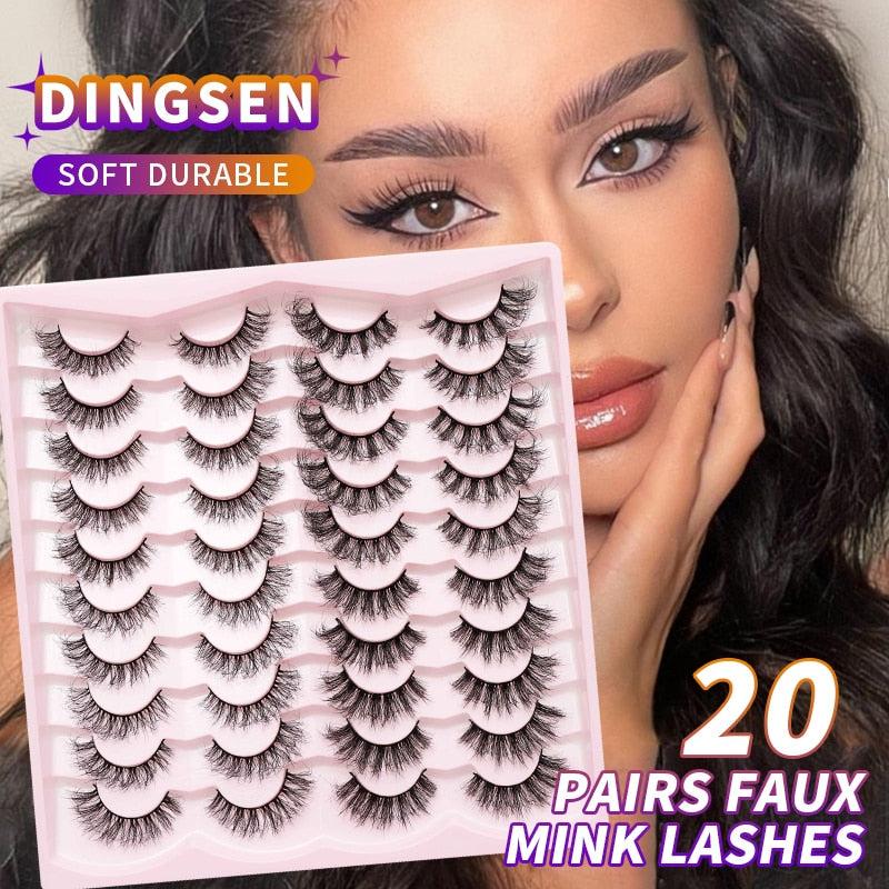 Russian Lash Strip Wispy Mink Lash Individual Eyelash Natural Eyelashes Fluffy Nagaraku False Eyelashes