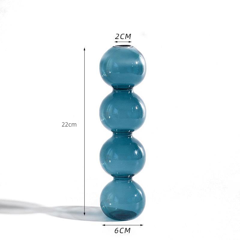 Nordic Creative Glass Bubble Vase Flower Arrangement Spherical Art Flower Ornaments Vases Decoration Home Gift