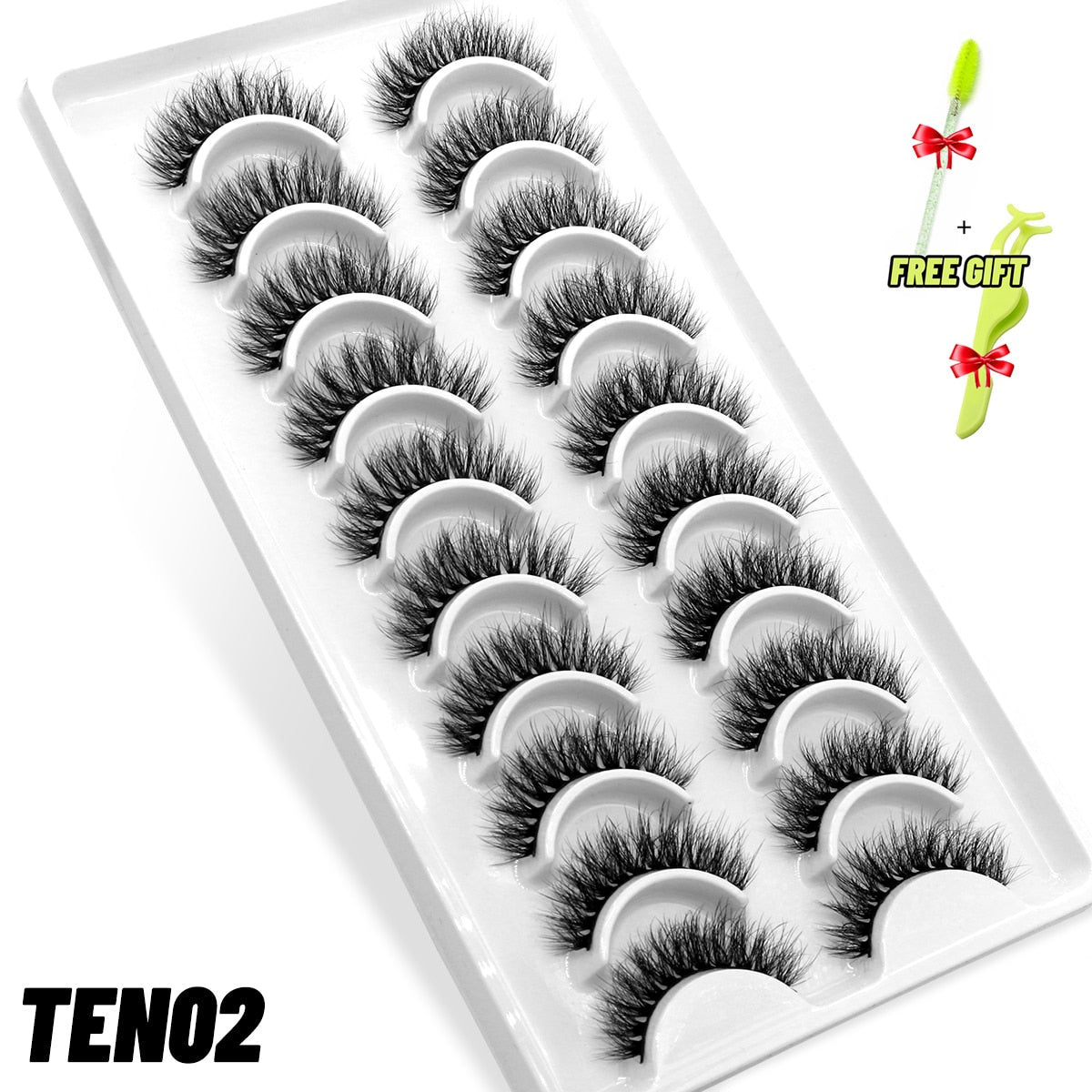 Eyelashes 5/7/10 pairs False Eyelashes Mink Lashes Faux Mink Fluffy Lash Soft Full Thick Wispy Eye Mink Lashes