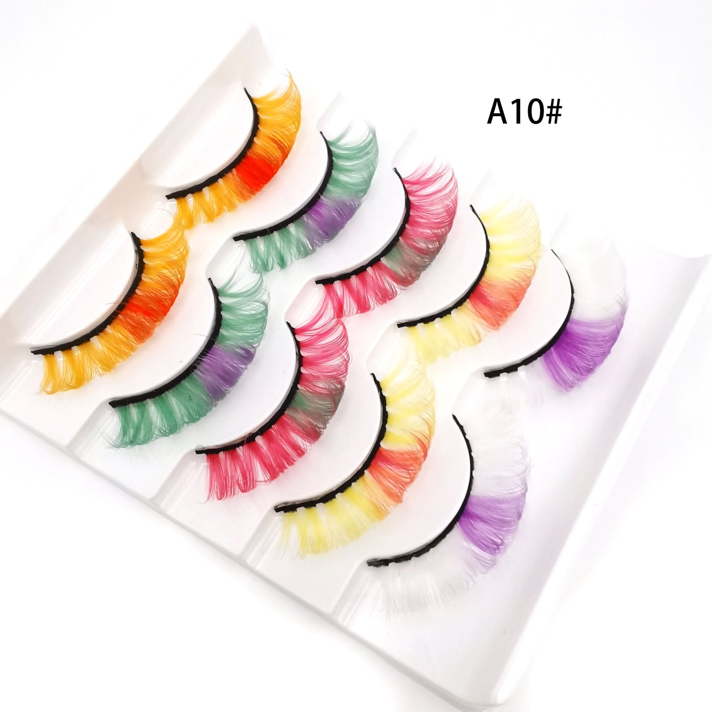 Mix Color Eyelashes Maquiage Soft Natural 3D Mink Rainbow Eyelash Cilios Natural Dramatic Fluffy Colourful