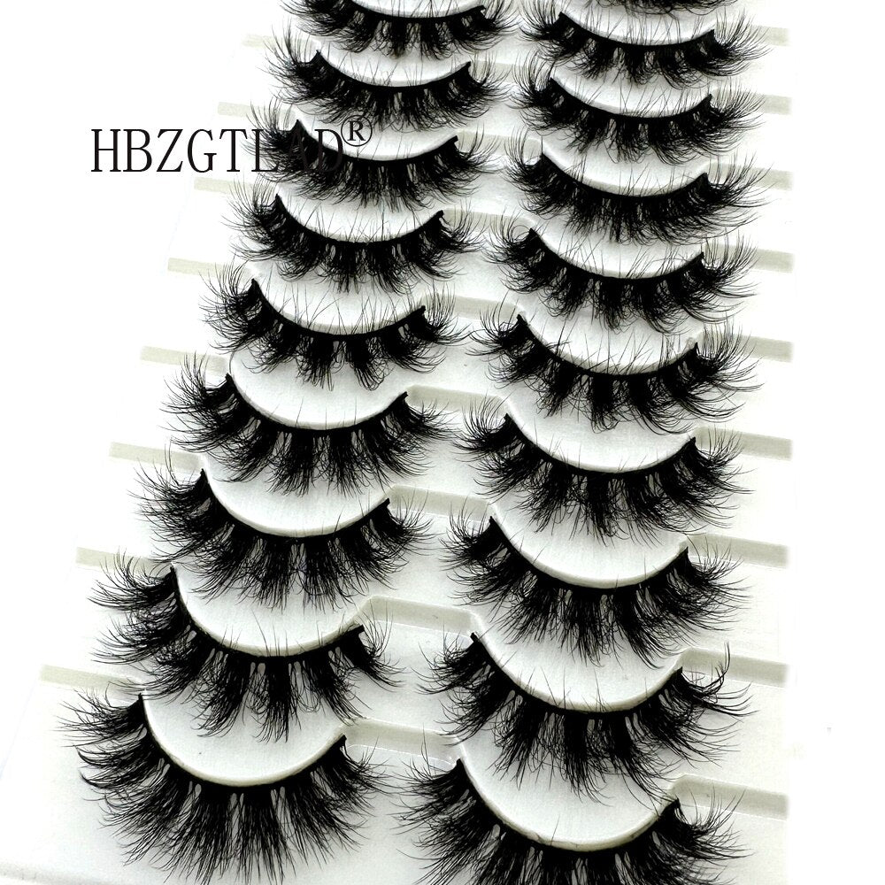 700Pairs Faux Mink Eyelashes 8-25mm Lashes Fluffy Messy 3D Mink Lashes Wholesale 700Pairs Natural False Eyelashes Extension