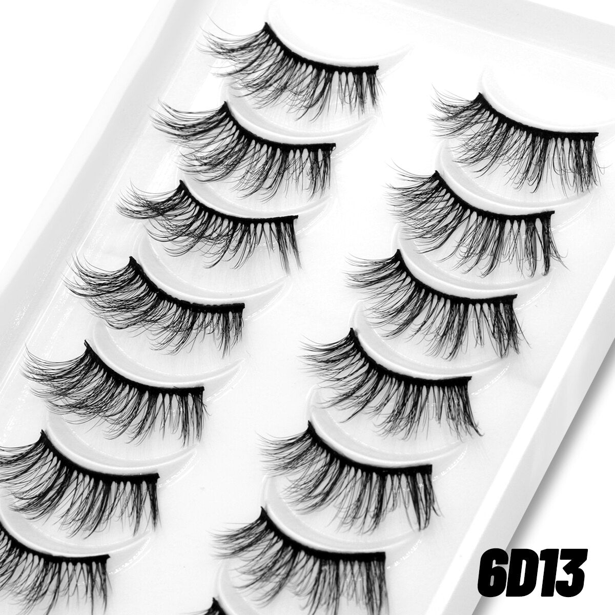 10pairs Clear Band Eye Lashes Mink Eyelashes Crisscross Transparent Band False Eyelashes Natural False Lashes