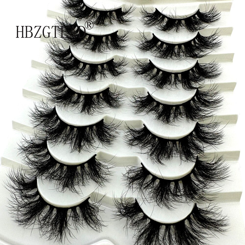 7Pairs False Eyelashes 6D Super Fluffy Wispy Faux Mink Eyelashes Cat/Fox Eye Effect Dramatic Lashes Eyelash Extension