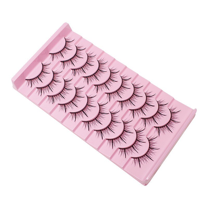 10Pairs Natural Fake Eyelashes Russian False Eyelashes Fluffy Eyelashes Korean