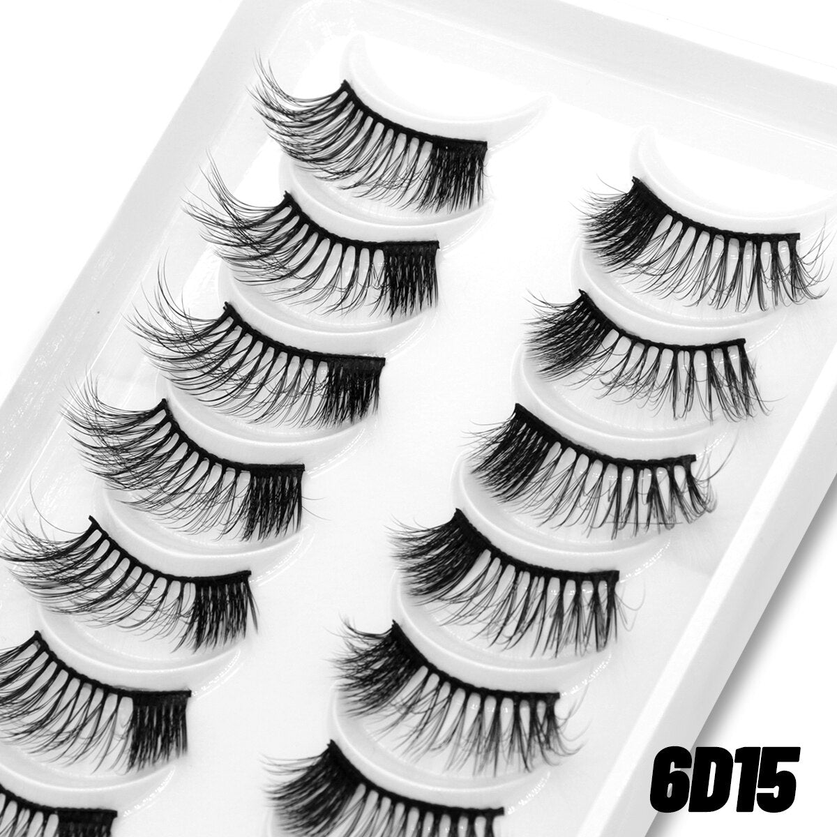10pairs Clear Band Eye Lashes Mink Eyelashes Crisscross Transparent Band False Eyelashes Natural False Lashes