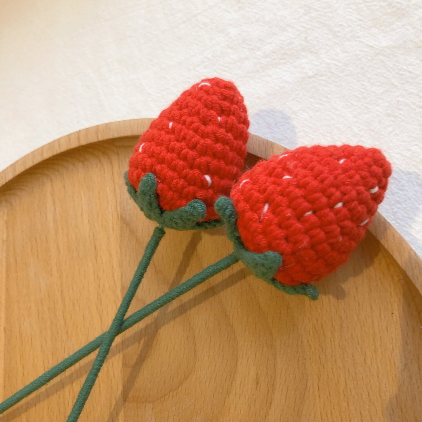 Finished Hand Knit Crochet Forget Me Not Flowers Handmade Flower Bouquet Home Decoration
