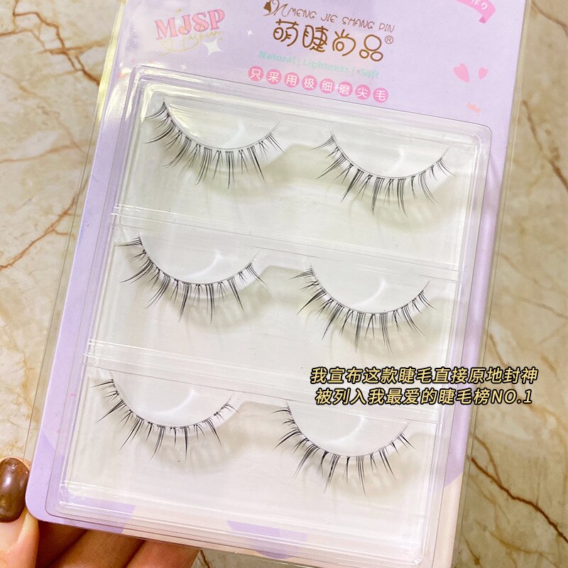 5 Pairs Natural False Eyelashes Cos Little Devil Japanese Eyelashes Handmade Thick Curling Eyelash