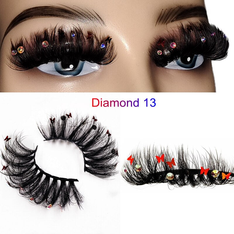 Faux Mink 25mm Lashes With Butterflys On Them Full Strip 14/16/18mm Cosmetics Makeup Charming False Eyelashes Butterfly Lash