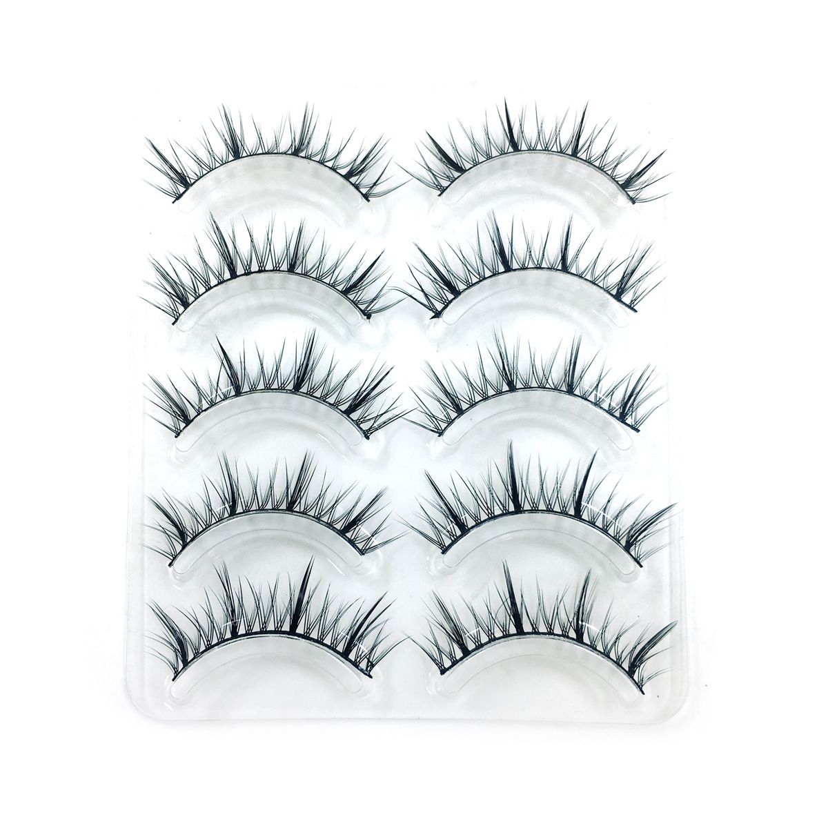 5Pairs Coulorful 3D Mink DD Curl Russian Colorful False Eyelashes Reusable Fluffy Natural Super Volume