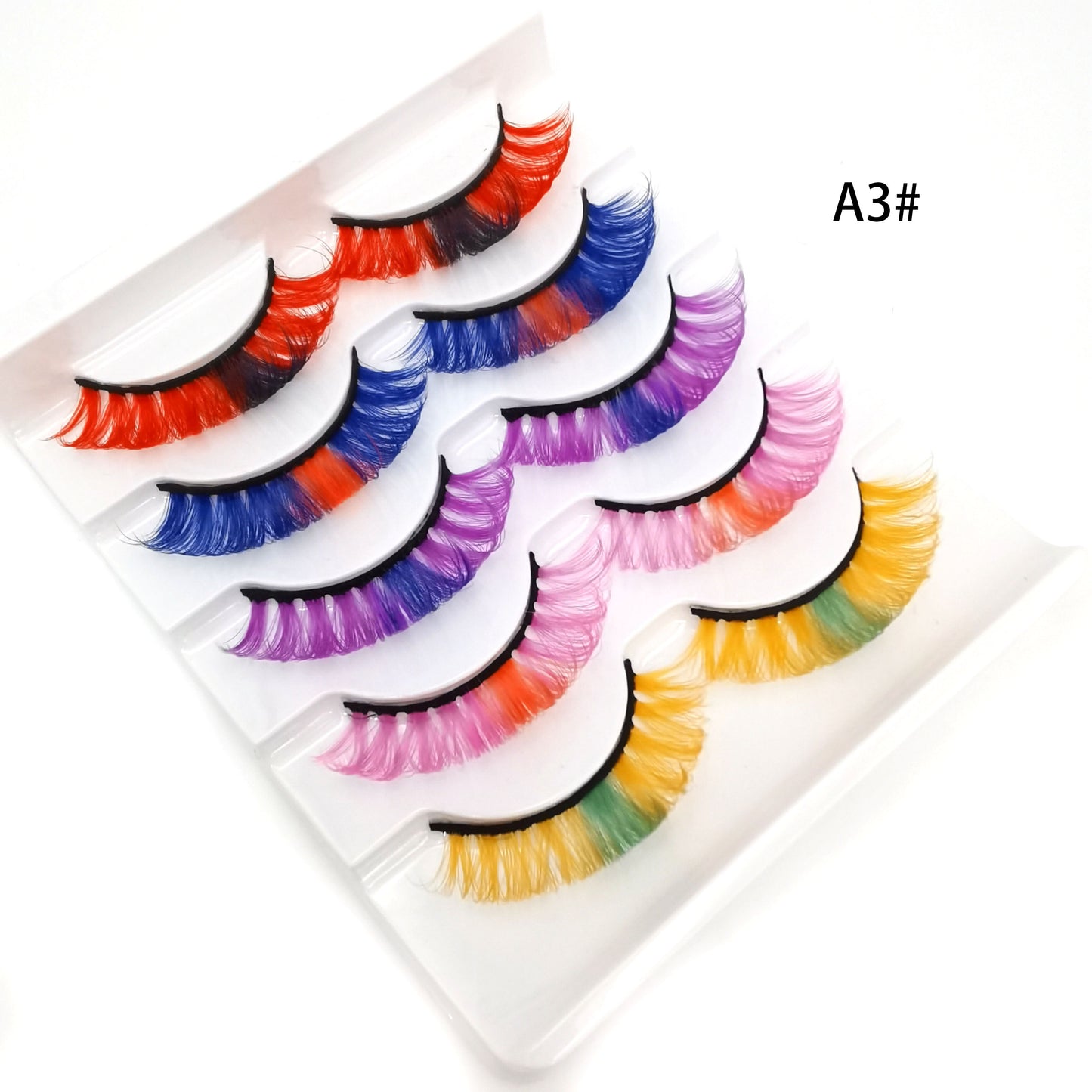 Mix Color Eyelashes Maquiage Soft Natural 3D Mink Rainbow Eyelash Cilios Natural Dramatic Fluffy Colourful