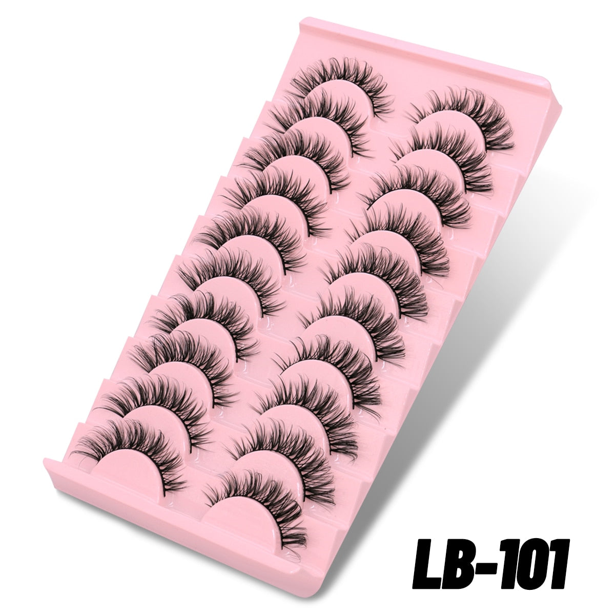 DD Curl Lashes 10 pairs Russian Strip Lashes 3D Mink Eyelashes Natural Long Reusable Fluffy eyelashes